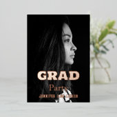 写真モダングラードパーティー 箔招待状 (立ち正面)