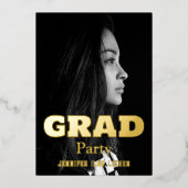 写真モダングラードパーティー 箔招待状 (正面)