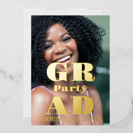 写真モダングラードパーティー 箔招待状