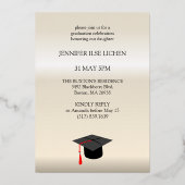 写真モダングラードパーティー 箔招待状 (裏面)