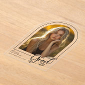 写真モダングラー澄んド・アクリル アクリル招待状 (レイダウン)