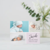 写真モダングリッドの誕生発表 ポストカード (スタンド正面)