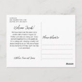 写真モダングリッドの誕生発表 ポストカード (裏面)