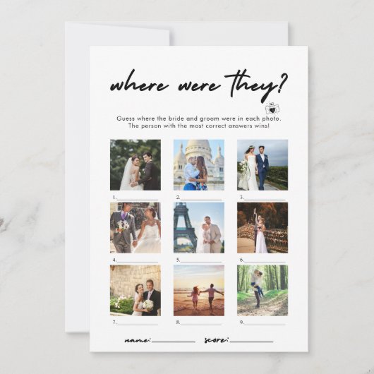 写真モダンゲームの場所 招待状 (正面)