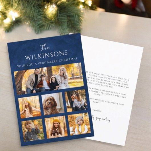 写真モダンコラージクリスマスフラットホリデーカード シーズンカード