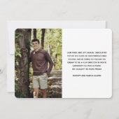 写真モダンコラージフィルムストリップ卒業記念 案内状 (裏面)