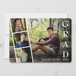 写真モダンコラージフィルムストリップ卒業記念 案内状