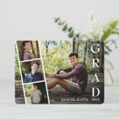 写真モダンコラージフィルムストリップ卒業記念 案内状 (スタンド正面)