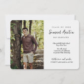 写真モダンコラージフィルムストリップ卒業記念 案内状 (裏面)