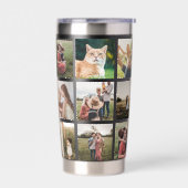 写真モダンコラージモノグラム 保温保冷タンブラー (左面)