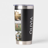 写真モダンコラージモノグラム 保温保冷タンブラー (右面)