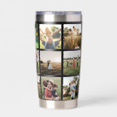 写真モダンコラージモノグラム 保温保冷タンブラー (背面)