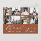 写真モダンコラージュありがとうテラコッタ ポストカード (正面)