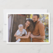 写真モダンコラージュありがとう誕生 案内状 (裏面)