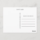 写真モダンコラージュありがとうSage Green ポストカード (裏面)