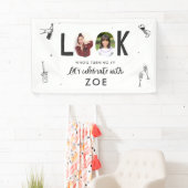 写真モダンコラージュおもしろい手書き誕生日 横断幕 (インサイチュ)