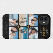 写真モダンコラージュお最高のお母さんマザーブラック Case-Mate iPhoneケース (裏面(横))