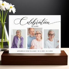 写真モダンコラージュお祝いの生活 招待状