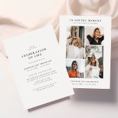 写真モダンコラージュお祝いオブ・ライフ 招待状