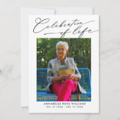 写真モダンコラージュお祝い追悼式 招待状 (正面)