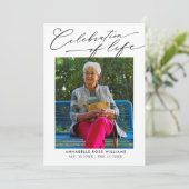 写真モダンコラージュお祝い追悼式 招待状 (スタンド正面)