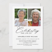 写真モダンコラージュお祝い追悼式 招待状 (裏面)