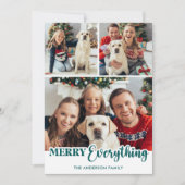 写真モダンコラージュすべてパーソナライズされたメリーの表示 シーズンカード (正面)