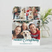 写真モダンコラージュすべてパーソナライズされたメリーの表示 シーズンカード (スタンド正面)