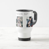 写真モダンコラージュとハッピーファーザーズの日 トラベルマグ (正面右)