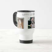 写真モダンコラージュとハッピーファーザーズの日 トラベルマグ (正面左)
