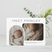 写真モダンコラージュのアーチ形の誕生発表 (スタンド正面)