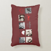 写真モダンコラージュのギフト – 結婚の記念日 アクセントクッション (正面(垂直))