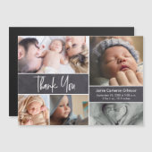 写真モダンコラージュのハンドレタリング赤ちゃんシャワー (正面/裏面)