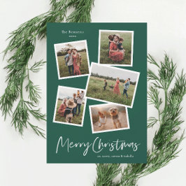 写真モダンコラージュのメリークリスマス シーズンカード