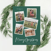 写真モダンコラージュのメリークリスマス シーズンカード