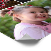 写真モダンコラージュのメリークリスマス ポスター (角)