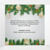 写真モダンコラージュのメリークリスマス 三つ折りクリスマスカード (内部中)