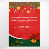 写真モダンコラージュのメリークリスマス 三つ折りクリスマスカード (内部中)