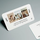 写真モダンコラージュの写結婚真3人 名刺