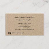 写真モダンコラージュの写結婚真kraft 3 名刺 (裏面)