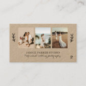 写真モダンコラージュの写結婚真kraft 3 名刺 (正面)