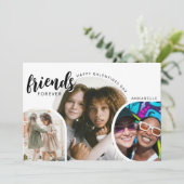 写真モダンコラージュの友だち シーズンカード (スタンド正面)