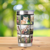 写真モダンコラージュの名パーソナライズされた前 保温保冷タンブラー