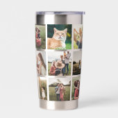 写真モダンコラージュの名パーソナライズされた前 保温保冷タンブラー (左面)