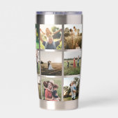写真モダンコラージュの名パーソナライズされた前 保温保冷タンブラー (背面)