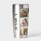 写真モダンコラージュの名パーソナライズされた前 保温保冷タンブラー (正面)