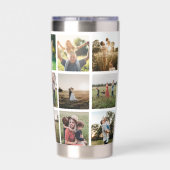 写真モダンコラージュの名パーソナライズされた前 保温保冷タンブラー (背面)
