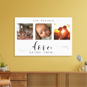 写真モダンコラージュの愛がここに育つ キャンバスプリント (インサイチュ (リビング))