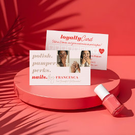 写真モダンコラージュの爪、 ネイル別美しいサロン ロイヤリティカード