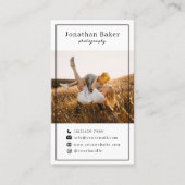 写真モダンコラージュの結婚写真家 名刺 (正面)